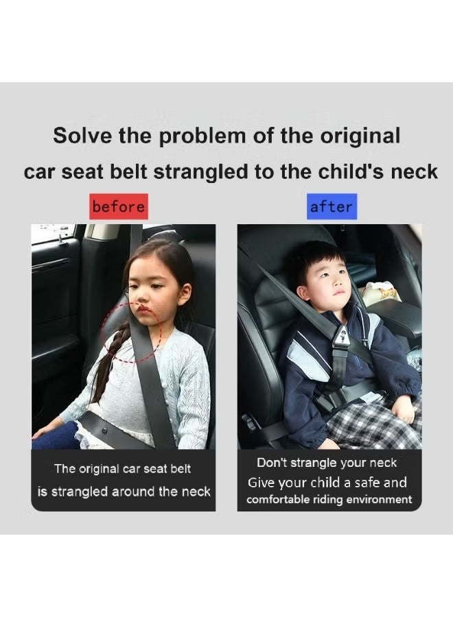 insular Seat Belt Adjuster for Kids, Anti-Choke Car Seat Belt Clip with Triangle Stable Dual Fixed Design, Adjustable Velcro Shoulder Positioner for 3-15 Years, Universal Fit Any Seat Any Car (30cm) - Image 4