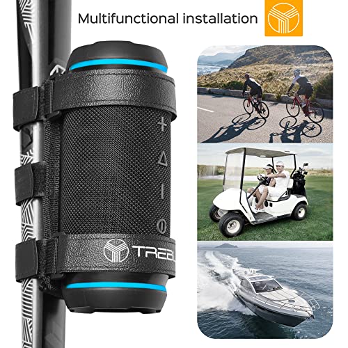 TREBLAB Bluetooth Speaker Mount - Universal Speaker Mount for Bike, Golf Cart Railing - Adjustable Strap Holder Compatible with Most Portable Speakers - Image 3