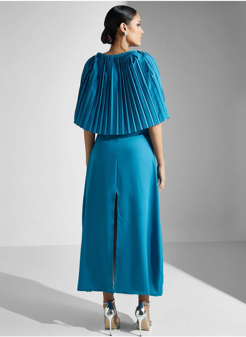 Namshi x Pleated Sleeve Detail Dress