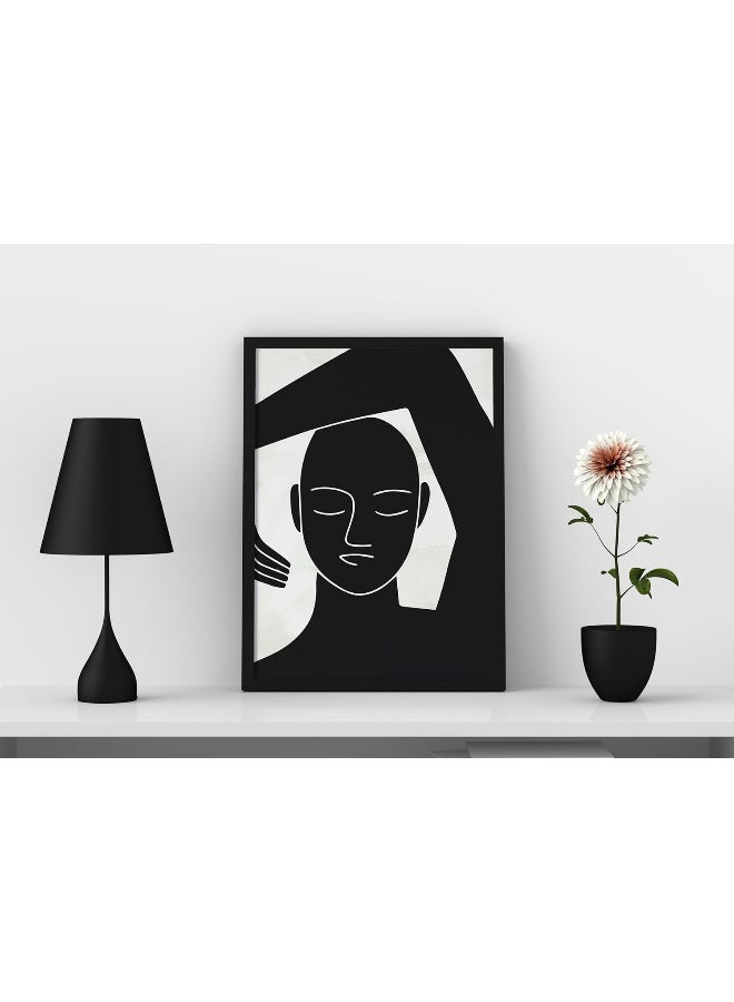 QUOTE - UNQUOTE ART Framed Abstract Poster Print - Horizon - Boho Painting for Living Room - Home Décor - Minimalist Wall Art for Bedroom - 34x44cm - Black Frame - Image 5