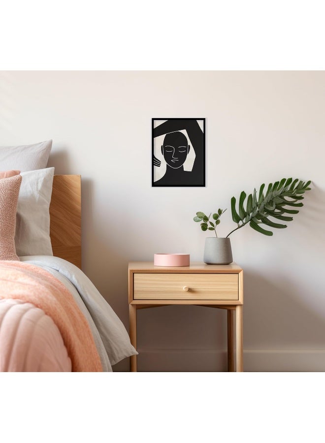 QUOTE - UNQUOTE ART Framed Abstract Poster Print - Horizon - Boho Painting for Living Room - Home Décor - Minimalist Wall Art for Bedroom - 34x44cm - Black Frame - Image 3