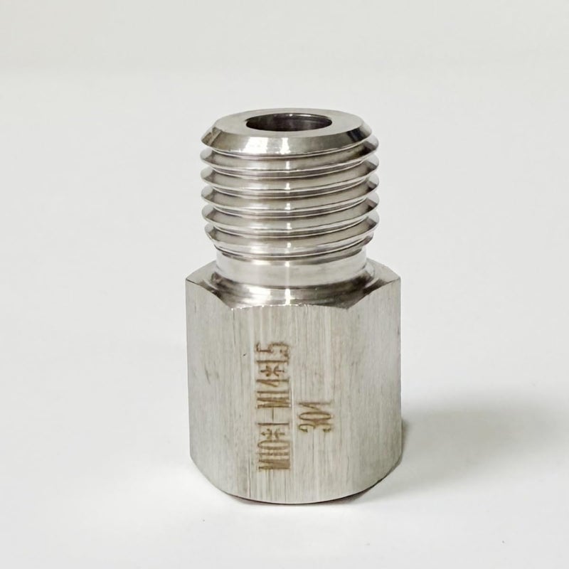 1 8 BSPT أنثى إلى M14x1 5 ذكر 304 فولاذ مقاوم للصدأ تركيب أنبوب عالي الضغط محول - Image 4