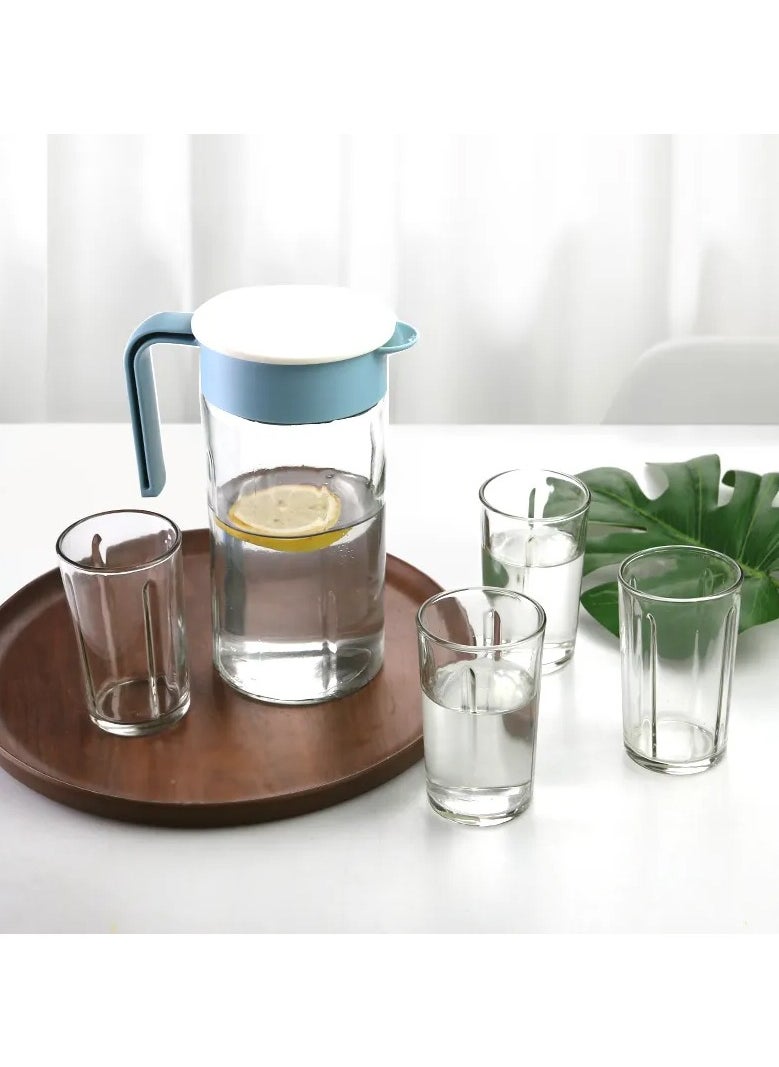 Cuisine Art Cuisine Art Glassware Set with Jug, Transparent (1.2 Liter Jug with Glass 200ml, 5 Pieces)  - Image 2