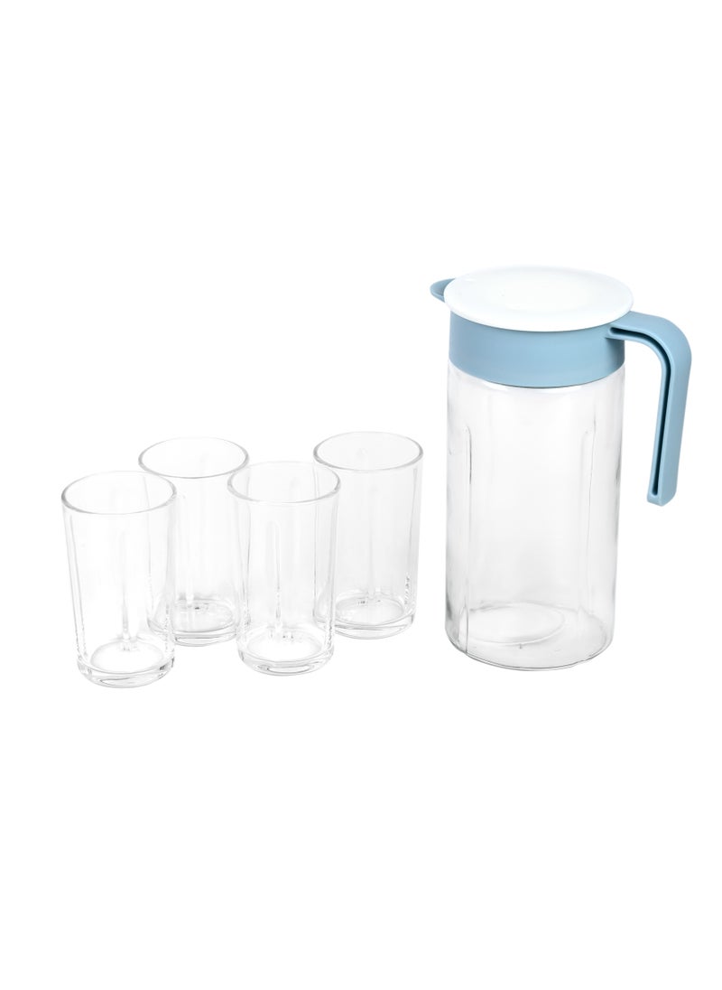 Cuisine Art Cuisine Art Glassware Set with Jug, Transparent (1.2 Liter Jug with Glass 200ml, 5 Pieces)  - Image 5