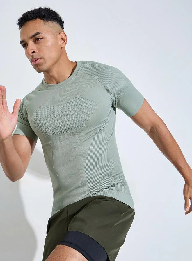 ستايلي اكتيف Men Olive Raglan Sleeve Body Shapewear