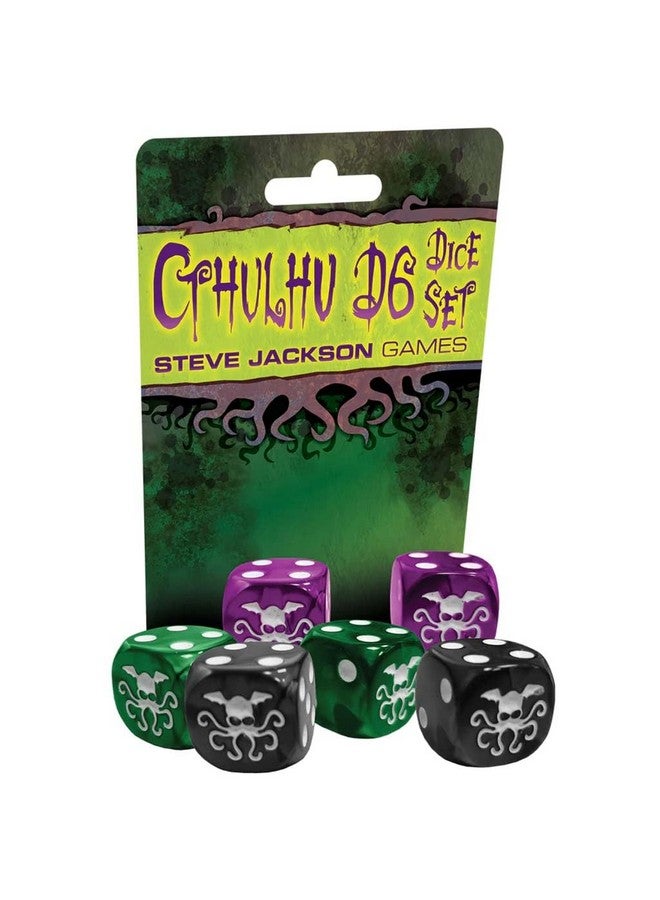 STEVE JACKSON GAMES Cthulhu d6 Dice Set | 6 Pcs | 19mm Six-Sided | Pearlized Dice | Tabletop Roleplaying Games | RPG | from Steve Jackson Games - Image 1