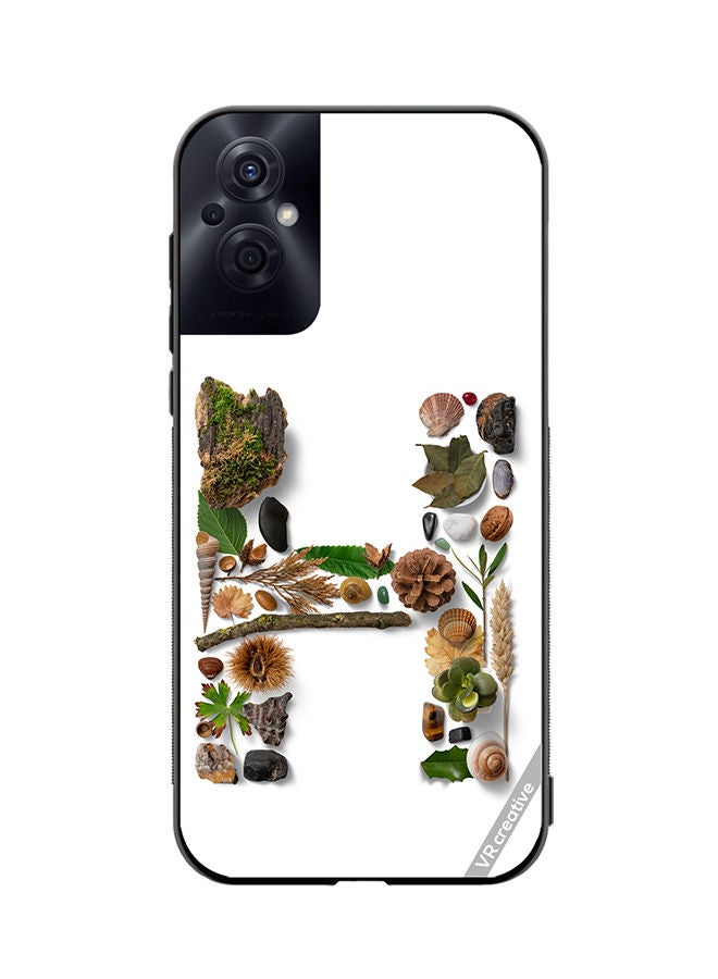 VR CREATIVE Protective Case Cover For Oppo Reno8 Z Alphabet H Design Multicolour - Image 1