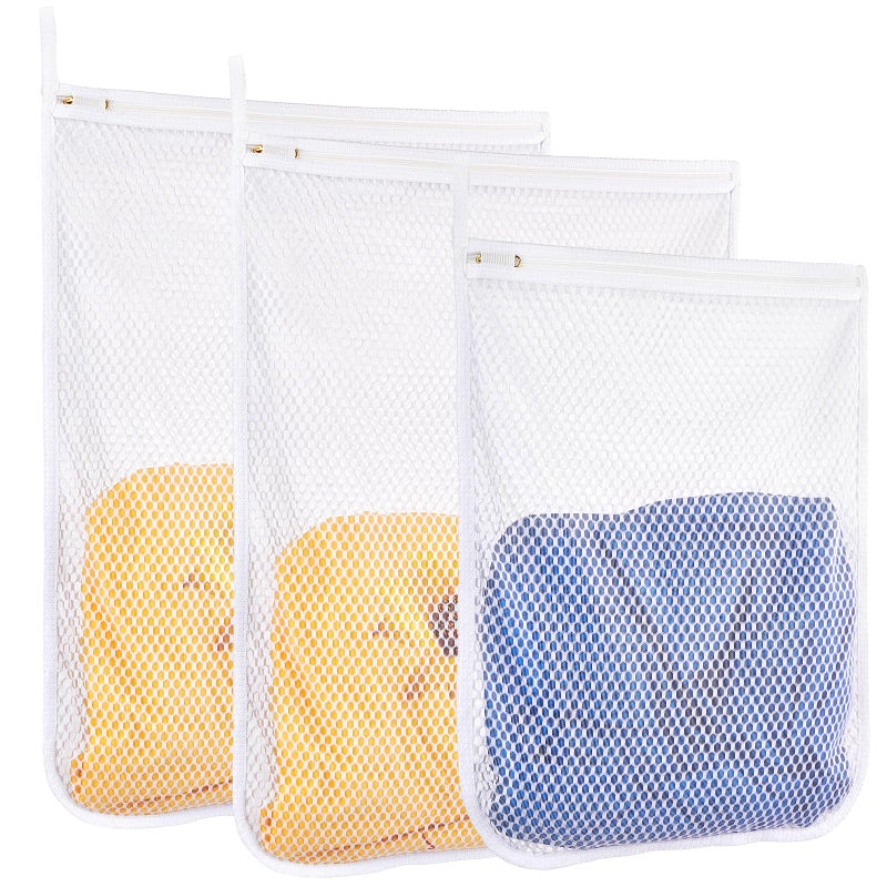 RoomyRoc 3 pcs Durable Honeycomb Mesh Laundry Bags for Delicates 16" x 19" (2 Large) 12" x 15" (1 Medium) - Image 1