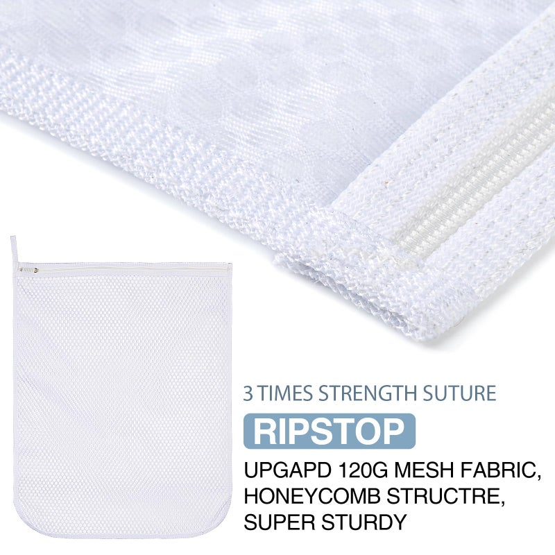 RoomyRoc 3 pcs Durable Honeycomb Mesh Laundry Bags for Delicates 16" x 19" (2 Large) 12" x 15" (1 Medium) - Image 3