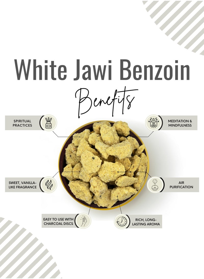Awafi Mill - White Jawi Benzoin Natural Incense | Aromatic Elevation with Triangle Charcoal Tablet - Image 1