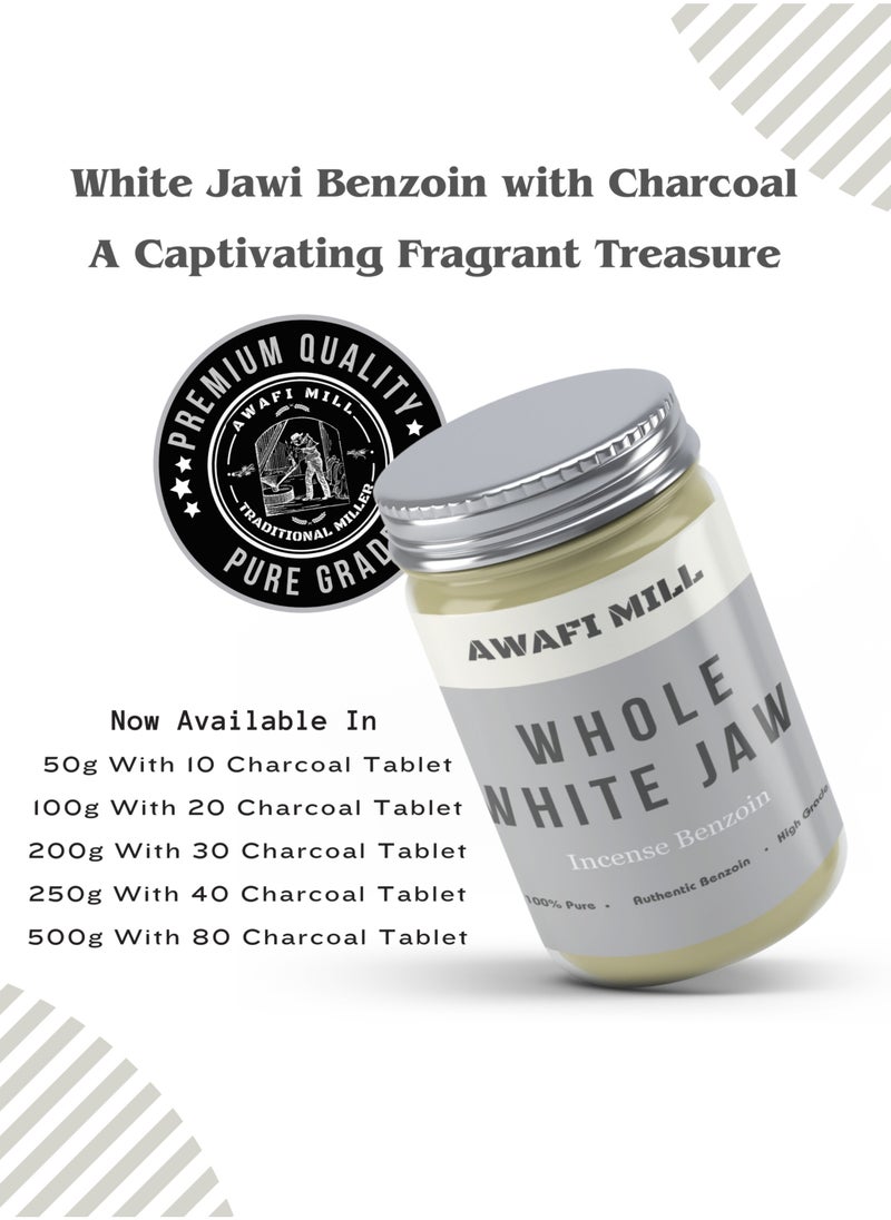 Awafi Mill - White Jawi Benzoin Natural Incense | Aromatic Elevation with Triangle Charcoal Tablet - Image 1