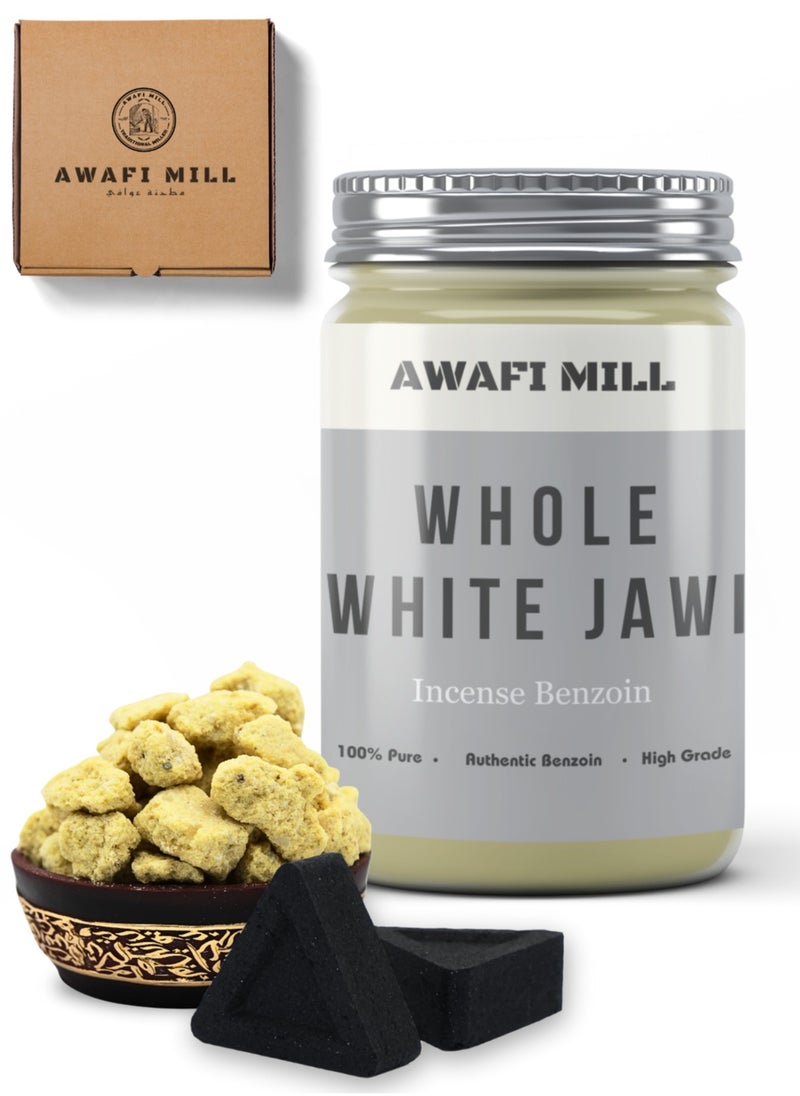 Awafi Mill - White Jawi Benzoin Natural Incense | Aromatic Elevation with Triangle Charcoal Tablet - Image 1