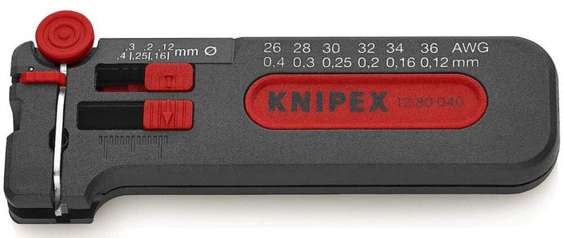 KNIPEX Tools - Precision Mini Wire Stripper, 26-36 AWG (1280040SB) - Image 1