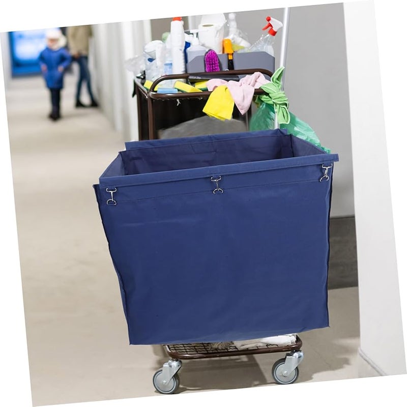 Heavy Duty Janitorial Cart Bag with Metal Hook for Hotel Commercial Cleaning Supplies Storage - Image 5