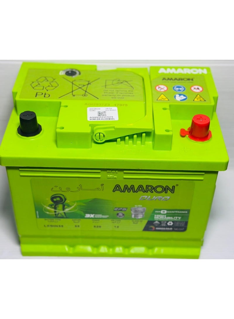 Amaron Car Battery 12V 55Ah 55559/DIN55L-MF - Image 3