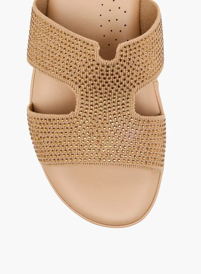 Le Confort Women Rhinestone Embellished Slip-On Sandals