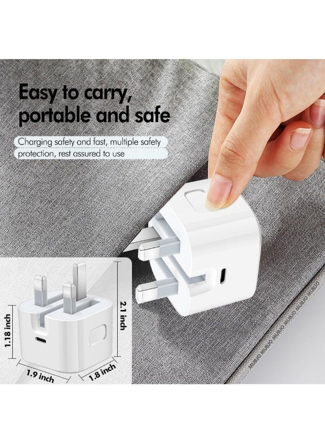 PROMASS iPhone Fast Charger, 20W iPhone Charger with iPhone Charger Cable 1M, USB C Plug with USB C Light-ning Cable for iPhone 14/13/ 12/11/ X/SE/ 8/7, Pad - Image 4