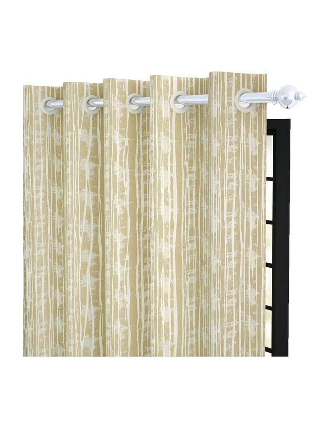 Story@Home Story@Home Room Darkening Door Curtains 7 Feet Set of 1 | Stripes Design Door Curtain | Thermal Insulated Curtains | Curtains for Living Room | (116 x 215 cm, Cream) | Perfect for Home Decor  - Image 3