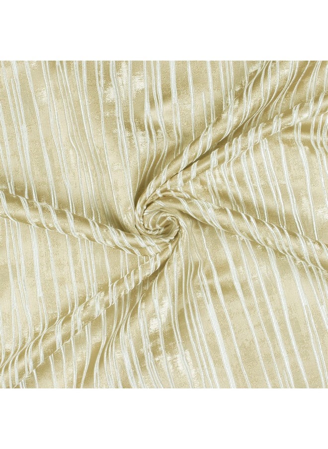 Story@Home Story@Home Room Darkening Door Curtains 7 Feet Set of 1 | Stripes Design Door Curtain | Thermal Insulated Curtains | Curtains for Living Room | (116 x 215 cm, Cream) | Perfect for Home Decor  - Image 5