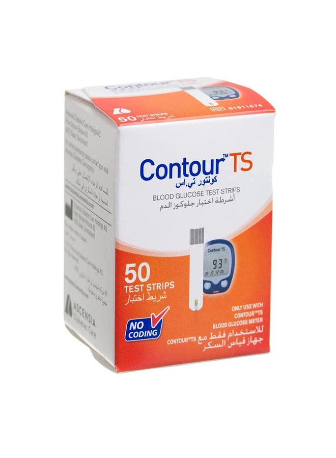 كونتور تي إس شرائط Contour TS لفحص نسبة السكر في الدم 50 شريطاً - Image 2