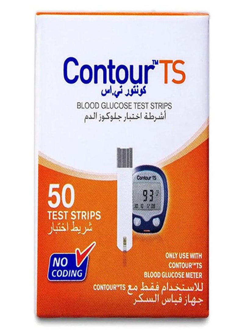 كونتور تي إس شرائط Contour TS لفحص نسبة السكر في الدم 50 شريطاً - Image 1