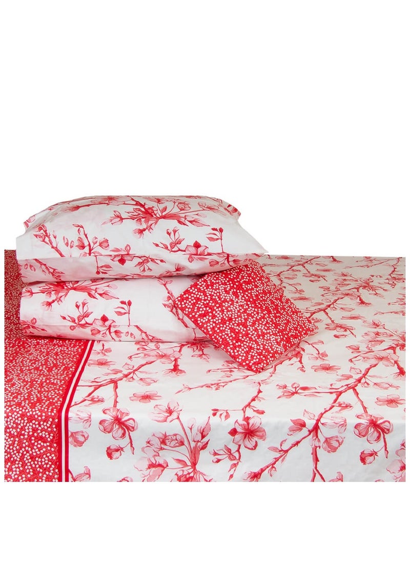 Family Bed - Flat Bed sheet Set 100% Cotton 4 pieces size 240 x 250 cm Model 1021 from Family Bed - Image 1