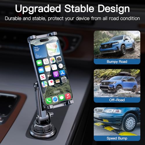 Uniwit Cup Holder Phone Tablet Mount for Car,Truck,360° Rotatable & Adjustable Arm Compatible with iPad iPhone Samsung Tab Kindle Fire HD Smartphones and Other 4.7-10" Devices - Image 3