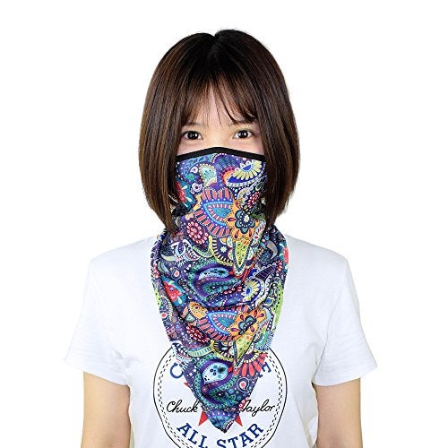 TClian Women UPF 50+ Face Mask Sun Protection Fashion Colorful Neck Gaiter Scarf (FCM-03) - Image 2