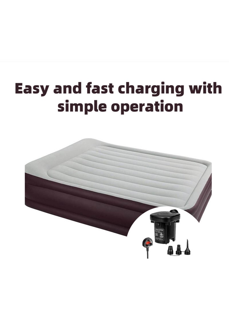 Electric Air Pump，Inflation and Inhalation Dual-purpose，Portable Air Pump for Pool Floats Air Mattress，Energy-saving Inflation Pump，Low Noise，Superb Endurance（Black）  - Image 2