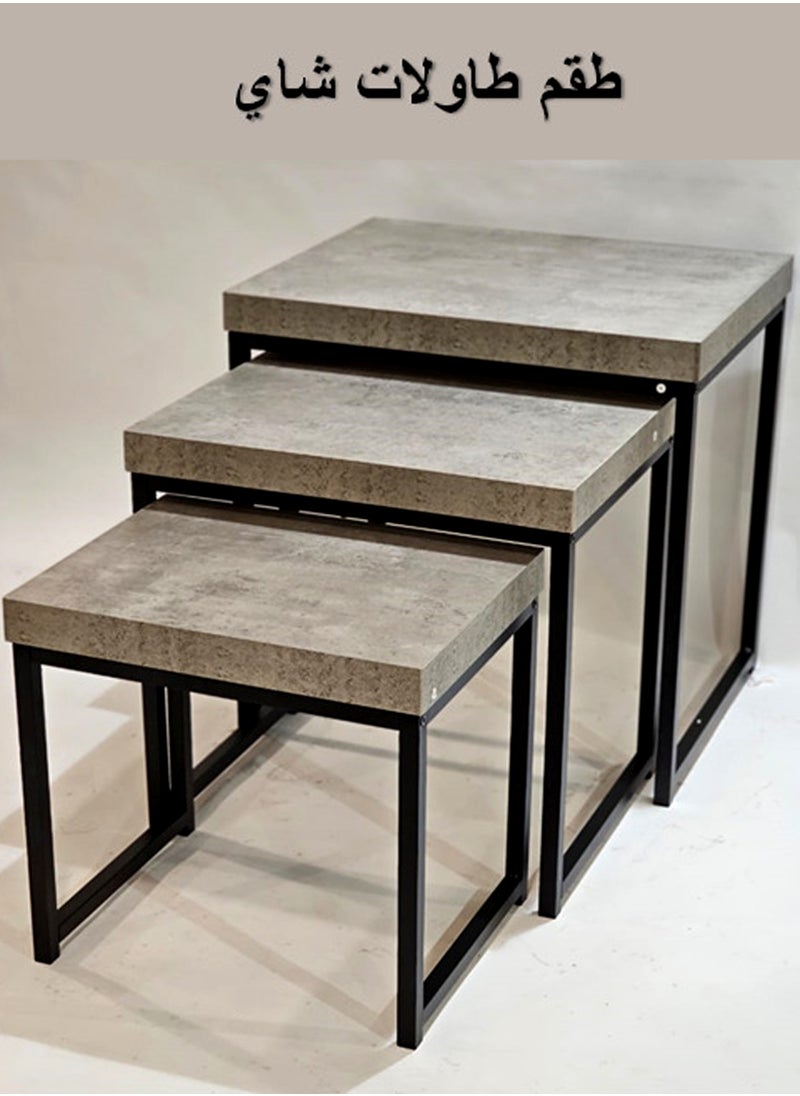 ماركة غير محددة - مجموعة من 3 طاولات نهاية التعشيش - Image 1