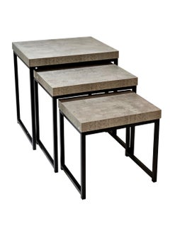 ماركة غير محددة مجموعة من 3 طاولات نهاية التعشيش  - Image 3