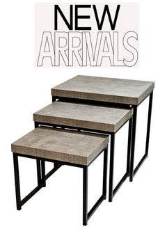 ماركة غير محددة مجموعة من 3 طاولات نهاية التعشيش  - Image 4