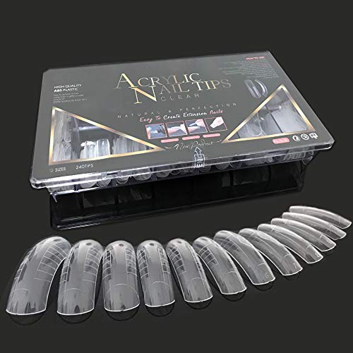 Liffly 240PCS Dual Forms Nail Mold for Poly gel UV Gel 12 Size With Scale - Image 1