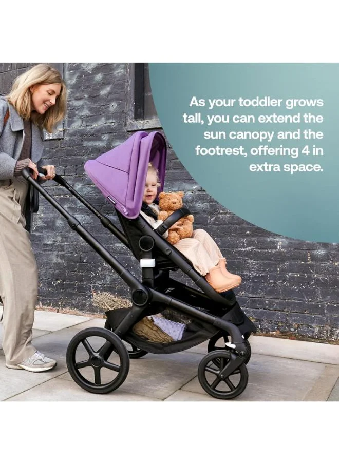 Bugaboo Fox 5 All - Terrain Stroller, 2 - In - 1 Baby Stroller With Full Suspension, Easy Fold, Spacious Bassinet, Extendable Toddler Seat, One - Handed Maneuver Ability ( Grey Melange)