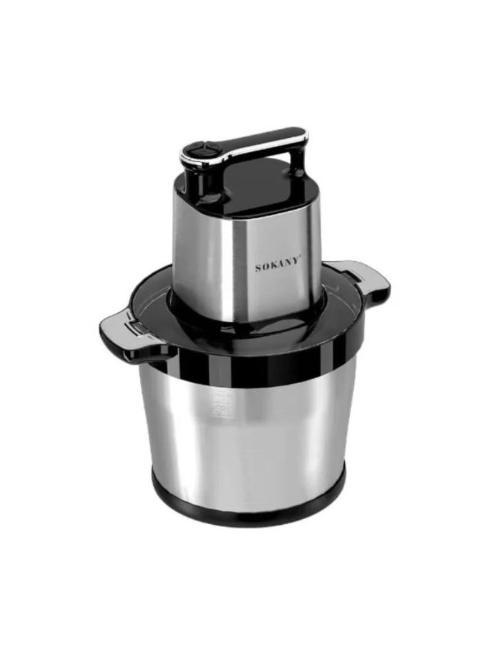 sokany Sokani chopper and Meat Grinder 8 Liters, 1800 Watts, Stainless Steel SK-7088N - Image 1