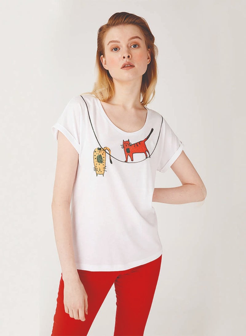 Biggdesign Biggdesign Cats Short Sleeve Womens T-Shirts Small  - Image 4
