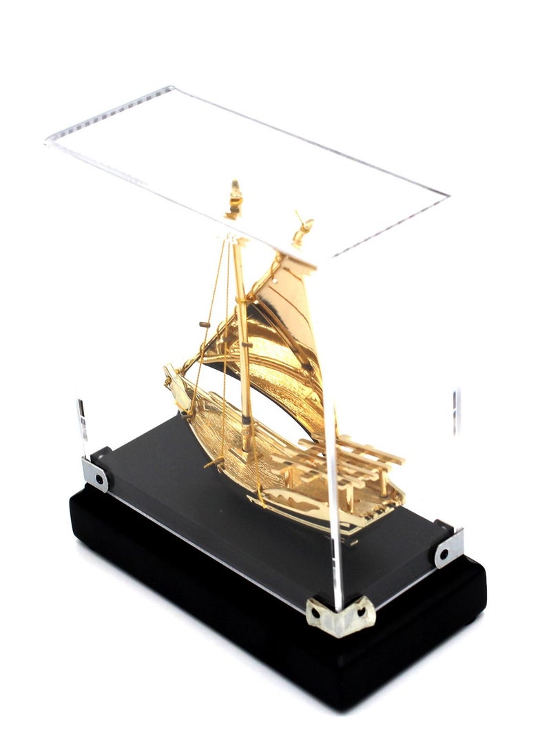 SOUVENIR GOLD PLATED DHOW WITH ACRYLIC COVER & BASE GIFT 6X13X16CM -MKG547-TT18393 - pzsku/Z77E97112C801904A1387Z/45/_/1652790765/252c0cba-f84b-4229-9354-95adb2381ff5