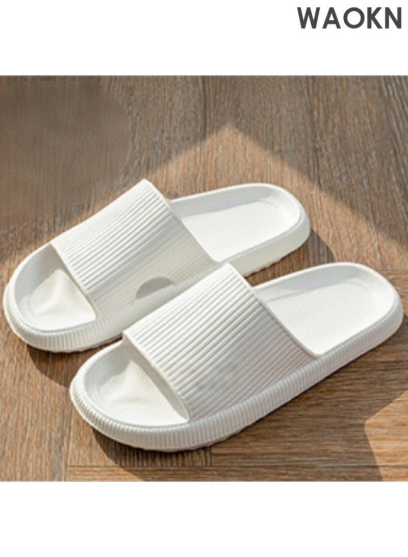 دبليو أيه أو كي أن نعال نسائية صيفية رائعة، بنعل سميك وناعم، مناسبة للصيف، مناسبة للمنازل الجديدة، لزيادة الطول، نعال ناعمة للحمام، مضادة للانزلاق، للرجال والنساء، نعال صيفية خفيفة الوزن. - Image 1