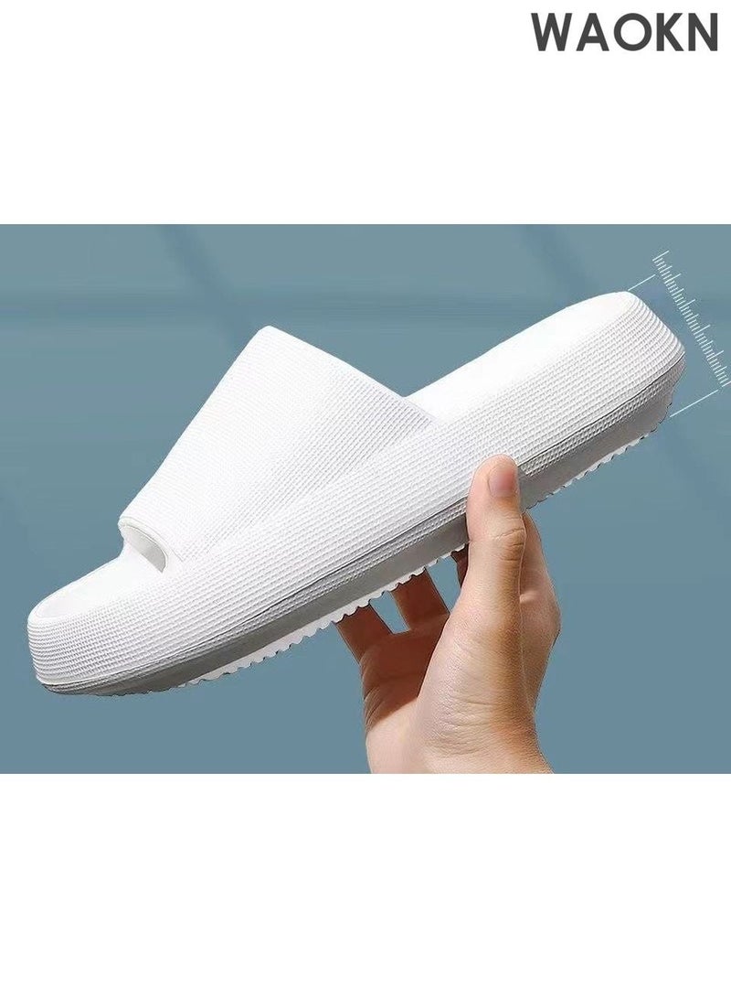 دبليو أيه أو كي أن نعال نسائية صيفية رائعة، بنعل سميك وناعم، مناسبة للصيف، مناسبة للمنازل الجديدة، لزيادة الطول، نعال ناعمة للحمام، مضادة للانزلاق، للرجال والنساء، نعال صيفية خفيفة الوزن. - Image 5