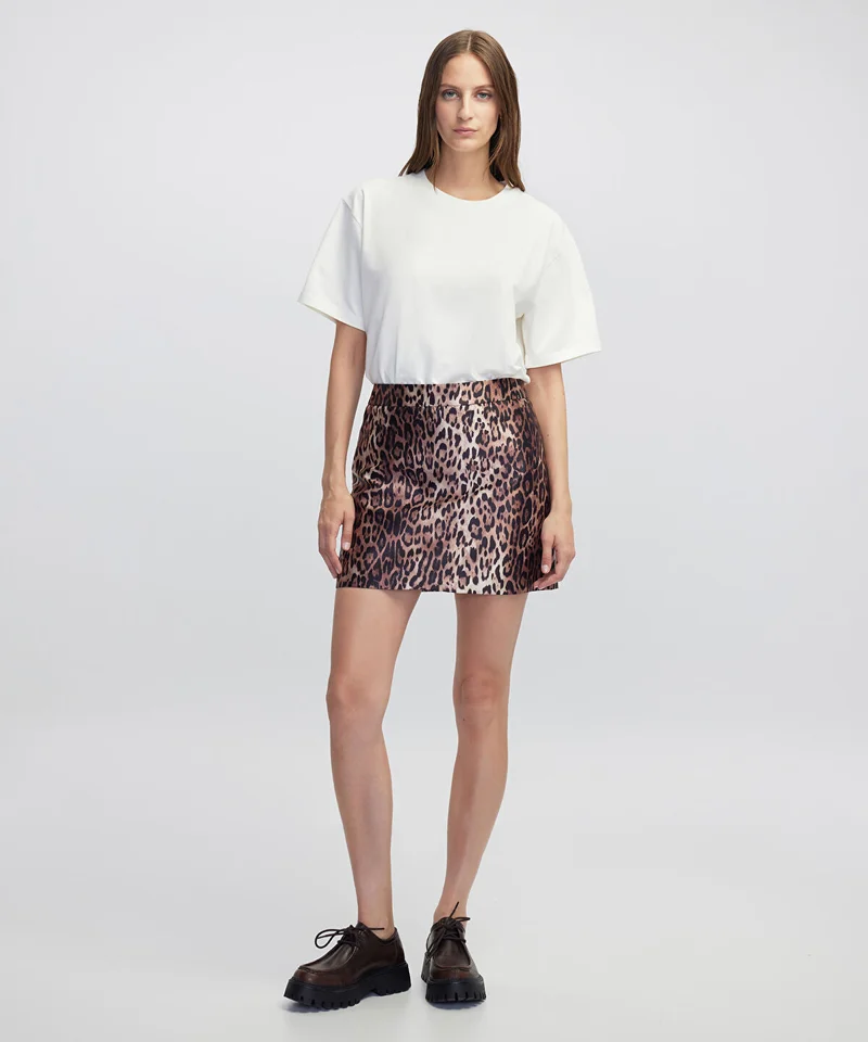 ابيكول Leopard Print Mini Skirt
