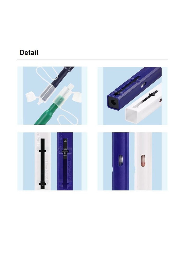 Excefore Fiber Optic Cleaner, 2 Pcs LC Fiber Cleaner Pen for 1.25mmLC/MU 2.5mm SC/F C/STE2000, Glass Fiber Cleaning Pen for Fiber Optic Connectors Cleaning, Dual Fiber Optic Connector Cleaner  - Image 3