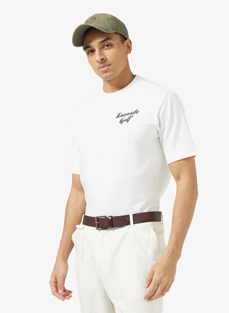 لاكوست Ultra Dry Back Print Crew Neck T-Shirt