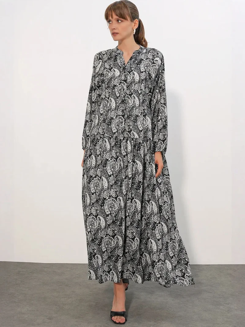 بيغ دارت BDART Patterned V-Neck Maxi Dress