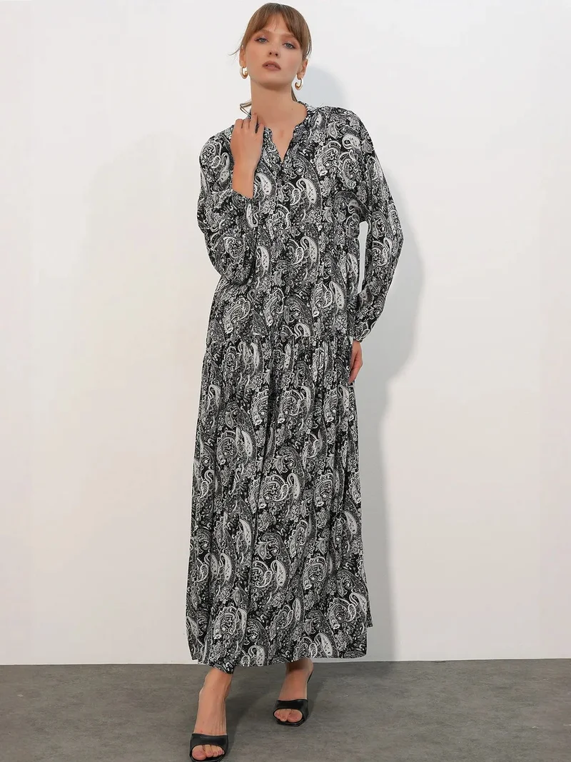 بيغ دارت BDART Patterned V-Neck Maxi Dress
