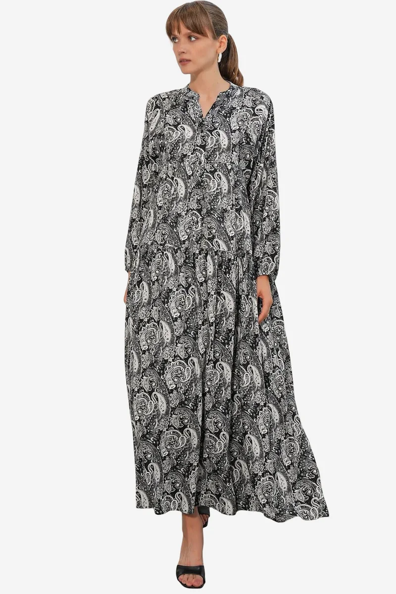 بيغ دارت BDART Patterned V-Neck Maxi Dress
