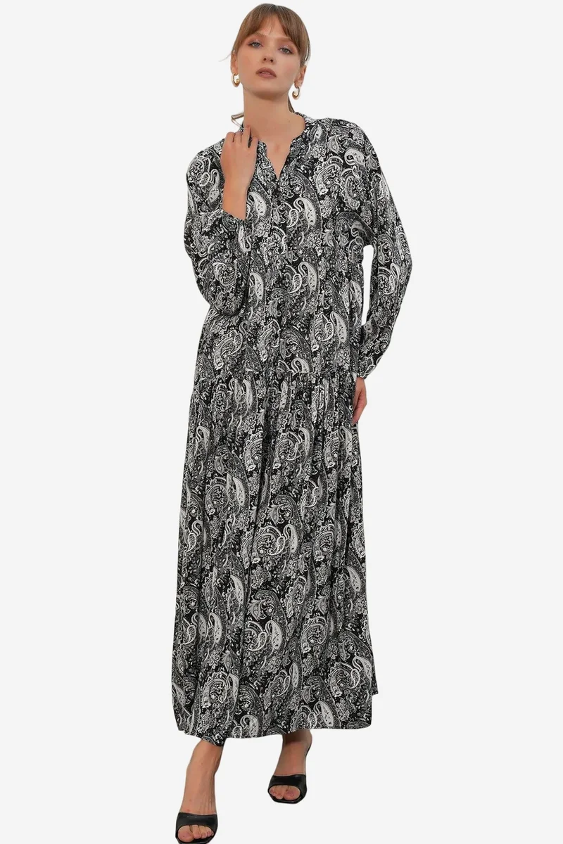 بيغ دارت BDART Patterned V-Neck Maxi Dress
