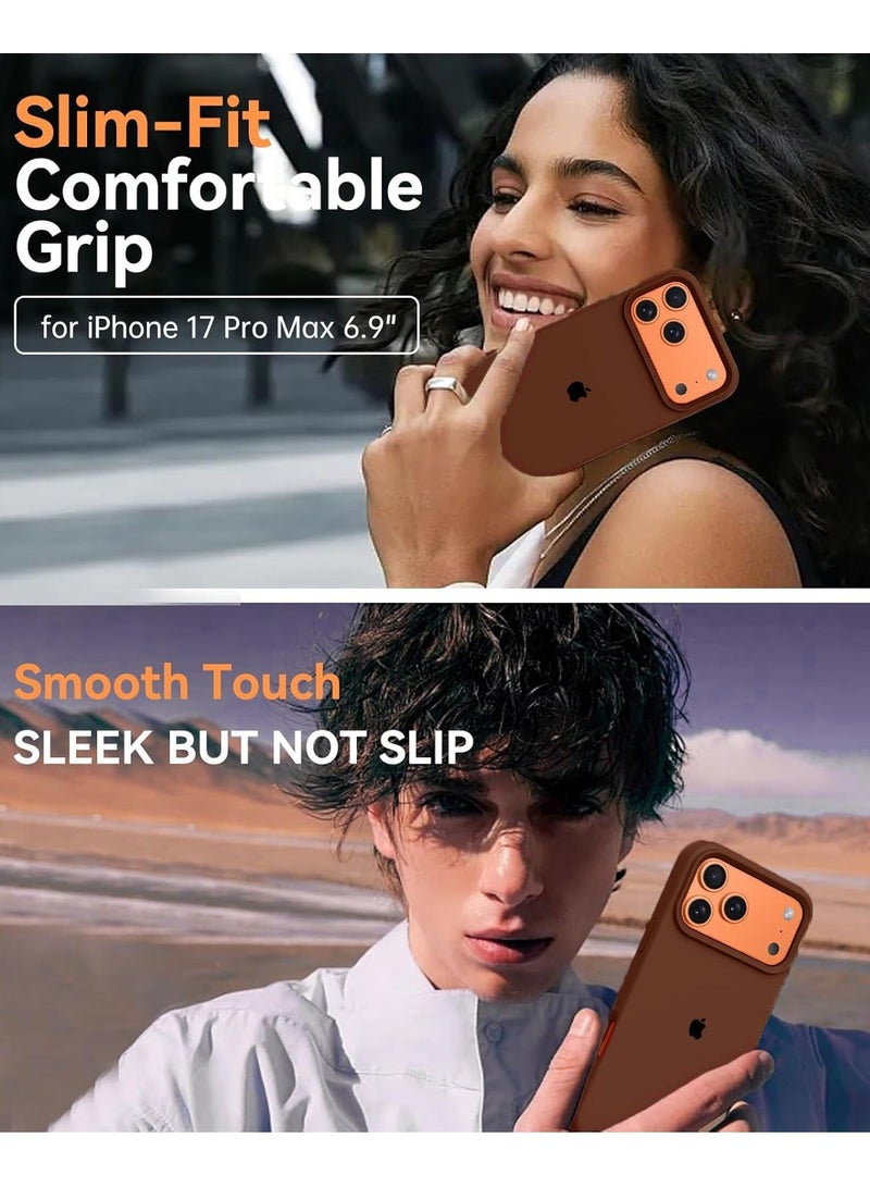 Raxoom iPhone 17 Pro Max Case Liquid Soft Silicone iPhone 17 Pro Max Cover Anti Scratch with Inside Microfiber Lining Shockproof Protective Phone Case for iPhone 17 Pro Max - Image 4