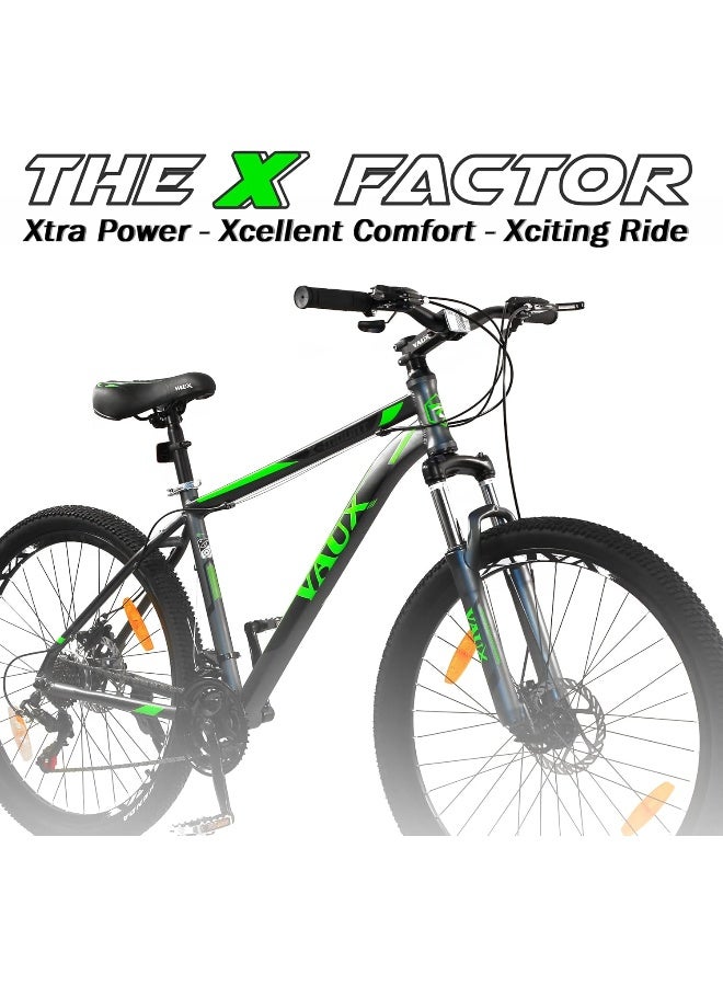 Vaux X-Mount Gear Cycle For Men 27.5T With Aluminium Alloy Frame And Disc Brakes, Multispeed Mtb For Adults With 21 Shimano Gears, Lockout Suspension, Kenda Tyres - Image 3