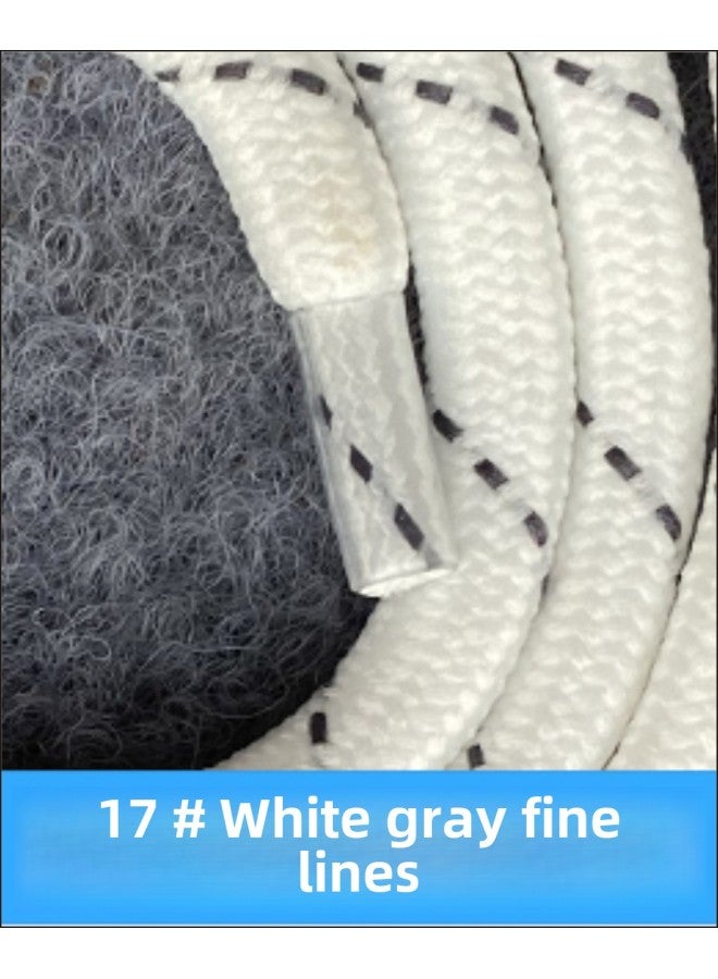 6mm Slung Rope Rope Color Braided Rope DIY Mobile Phone Case Lanyard Adjustment Anti-lost Rope 160cm-Specifications:17# White Gray Fine Lines (single Rope 160cm) - Image 1
