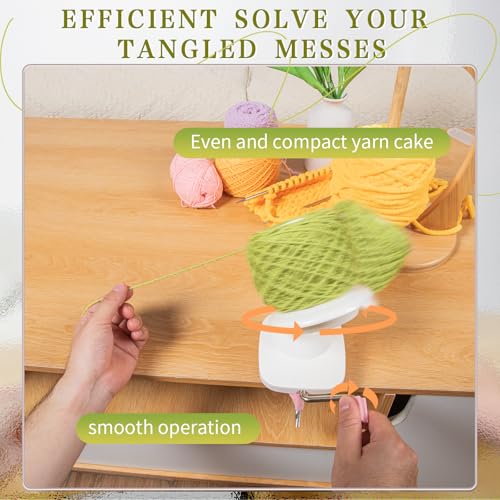 SPEENSUN Yarn Winder for Crocheting, Yarn Spinner, 3.5 OZ Easy-to-Install and Efficiently Yarns Cake Winder with Lower Noise for Yarns Below Size 5, Best for Crochet and Knitting Lover - Image 2
